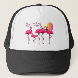 Casquette Cadeaux tropicaux d'art de Flamant rose