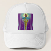 Casquette CADUCEUS, améthyste d'or vibrant (Devant)