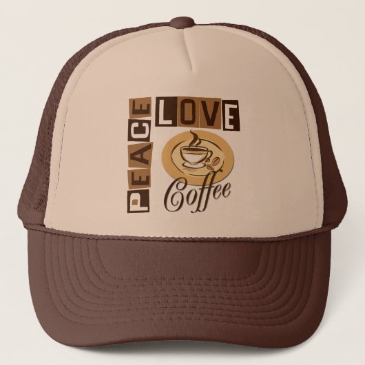 CASQUETTE CAFÉ D'AMOUR DE PAIX (Devant)