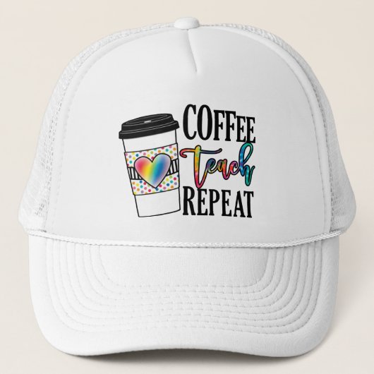 Casquette Café, Enseigner, Répéter (Devant)