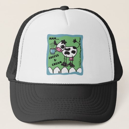 Casquette Café et vache à la crème (Devant)