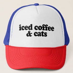 Casquette café glacé et chats