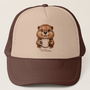 Casquette Café personnalisé Cozy Beaver Boisée Matin