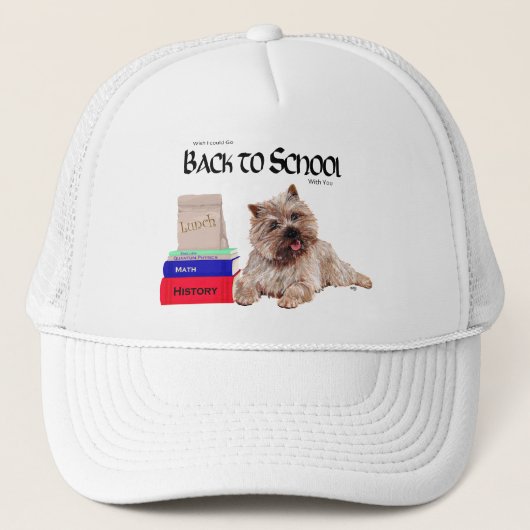 Casquette Cairn Terrier Retour à l'école (Devant)