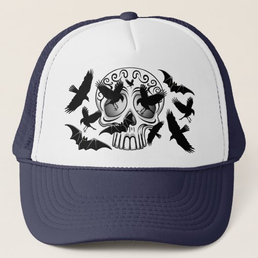 Casquette Calaveras décoratives Halloween (Devant)