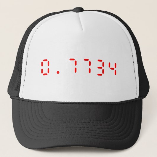 Casquette Calculatrice LED Bonjour | 0,7734 (Devant)