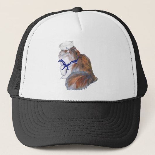 Casquette Calico Persian Chat Sailor (Devant)