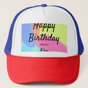 Casquette calligraphie simple et minimale joyeux anniversair