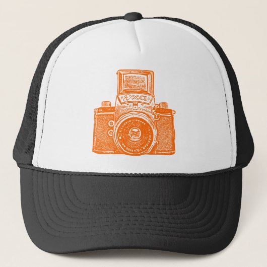 Casquette Caméra est-allemande - Orange (Devant)