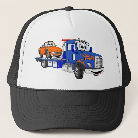 Casquette Camion à remorque plat bleu (Devant)