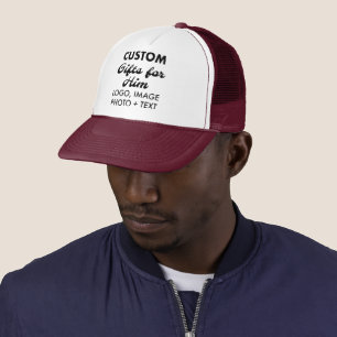 Casquette Camion blanc et marron Chapeau cadeaux personnalis