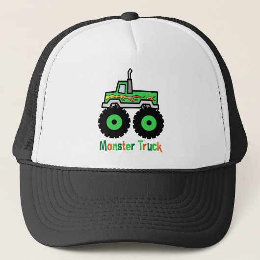 Casquette Camion de monstre vert (Devant)