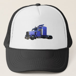 Casquette Camion Métallurgique Bleu Semi En Trois Trimestres