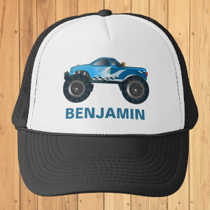Casquette Camion Monstre Enfants Bleu