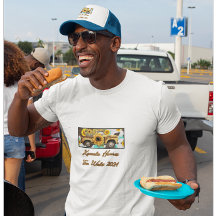 Camion tournesol vintage. Harris - Walz. Bleu