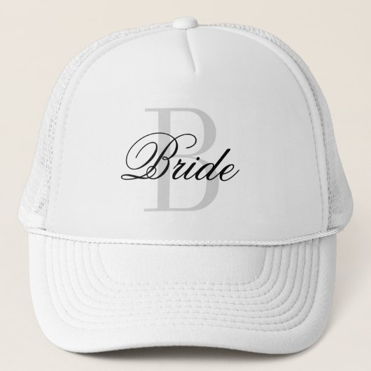 Casquette camionneur à monogramme de mariée pour c (Devant)