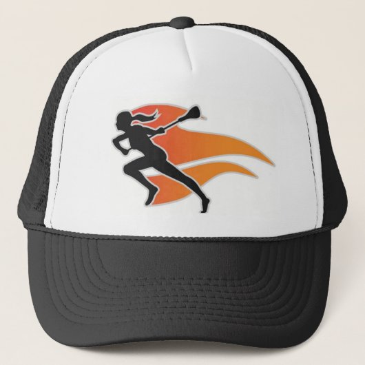 Casquette Camionneur de logo de lacrosse de flammes (Devant)