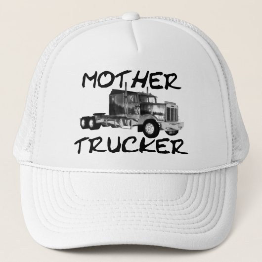 CASQUETTE CAMIONNEUR DE MÈRE - NOIR ET BLANC (Devant)