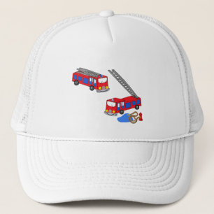 Casquette Camions pompiers rouges