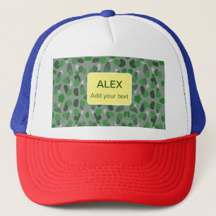 Casquette Camouflage vert camo ajouter nom texte école collè