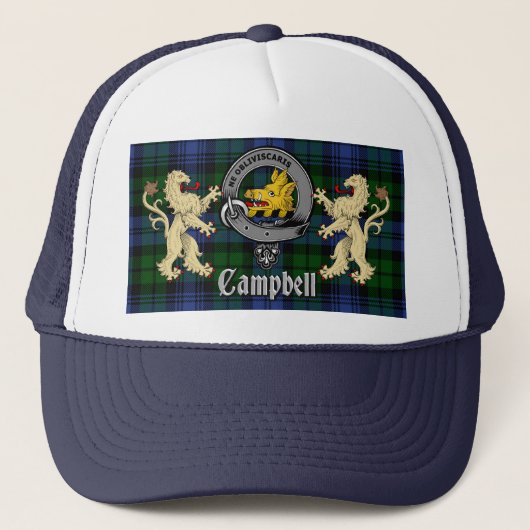Casquette Campbell Clan Badge & Tartan (Devant)