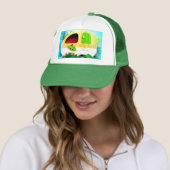 Casquette Camper Vintage Retro customisé (En situation)