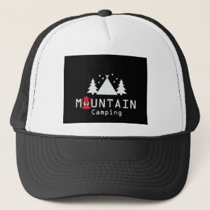 Casquette camping en montagne