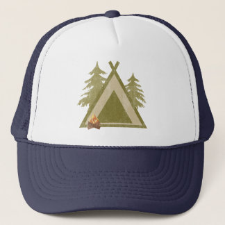 Casquette Camping En Périphérie Dans La Nature
