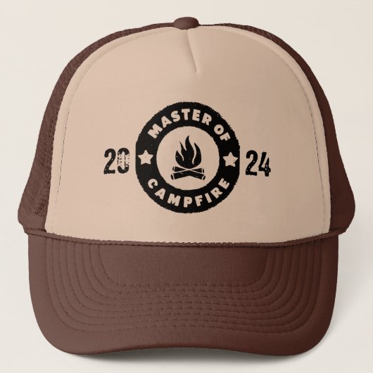 Casquette Camping et feu de camp Trucker Hat (Devant)