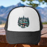 Casquette Camping Lovers Retro RV Camper<br><div class="desc">Graphique rétro mignon d'un rv en couleurs vintages.</div>