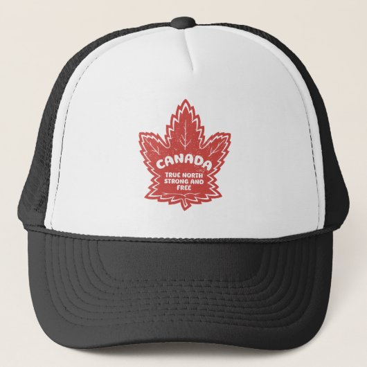 Casquette Canada Feuille D'Érable Véritable Nord Fort Et Lib (Devant)