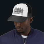 Casquette Canal House Black Amsterdam Hollande Voyage<br><div class="desc">Montrez votre amour pour la Hollande avec cette douce et charmante Amsterdam abrite un tee art motif. Fait un grand cadeau d'anniversaire ! Vous pouvez également le customiser et ajouter ou modifier le texte. Consultez ma boutique pour plus de couleurs et de motifs ! Et plus d'articles assortis comme des...</div>