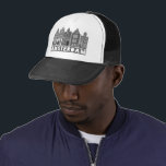 Casquette Canal House Black Amsterdam Hollande Voyage<br><div class="desc">Montrez votre amour pour la Hollande avec cette douce et charmante Amsterdam abrite un tee art motif. Fait un grand cadeau d'anniversaire ! Vous pouvez également le customiser et ajouter ou modifier le texte. Consultez ma boutique pour plus de couleurs et de motifs ! Et plus d'articles assortis comme des...</div>