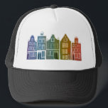 Casquette Canal House Rainbow Amsterdam Hollande Voyage<br><div class="desc">Montrez votre amour pour la Hollande avec cette douce et charmante Amsterdam abrite un tee art motif. Fait un grand cadeau d'anniversaire ! Vous pouvez également le customiser et ajouter ou modifier le texte. Consultez ma boutique pour plus de couleurs et de motifs ! Et plus d'articles assortis comme des...</div>
