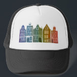 Casquette Canal House Rainbow Amsterdam Hollande Voyage<br><div class="desc">Montrez votre amour pour la Hollande avec cette douce et charmante Amsterdam abrite un tee art motif. Fait un grand cadeau d'anniversaire ! Vous pouvez également le customiser et ajouter ou modifier le texte. Consultez ma boutique pour plus de couleurs et de motifs ! Et plus d'articles assortis comme des...</div>