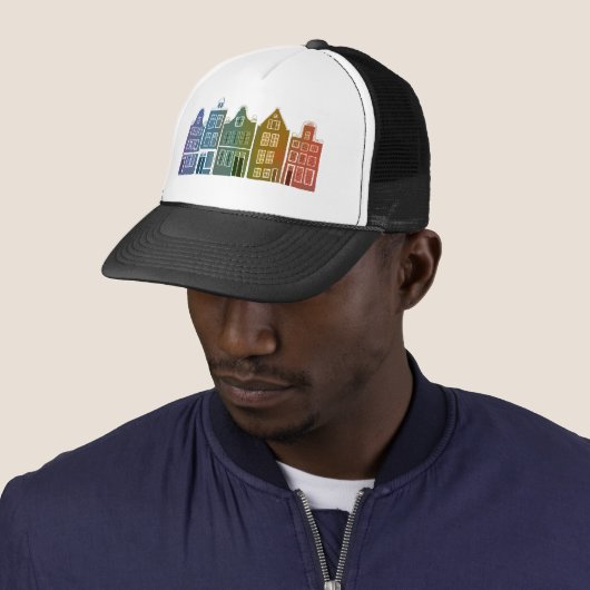 Casquette Canal House Rainbow Amsterdam Hollande Voyage (En situation)