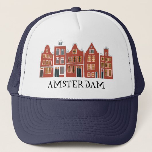 Casquette Canal House Row Amsterdam Hollande Travel (Devant)