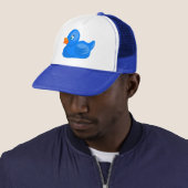 Casquette Canard en caoutchouc bleu (En situation)
