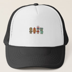 Casquette Canard patriotique et chemise vectorielle vintage