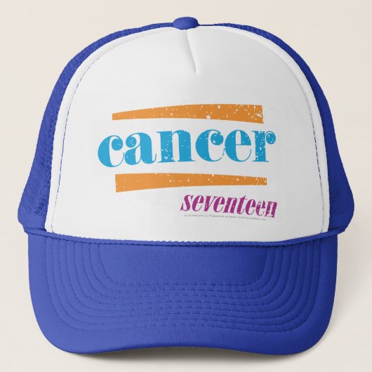 Casquette Cancer Aqua (Devant)