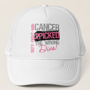 Casquette Cancer Choisi Le Mauvais Diva - Cancer Du Sein