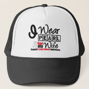 Casquette Cancer de poumon je porte le ruban de perle pour
