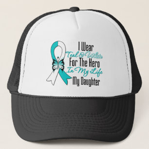 Casquette Cancer du col de l'utérus Mon héros Ma fille