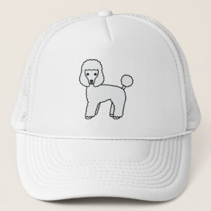 Casquette Caniche jouet blanc Chien de dessin animé mignon