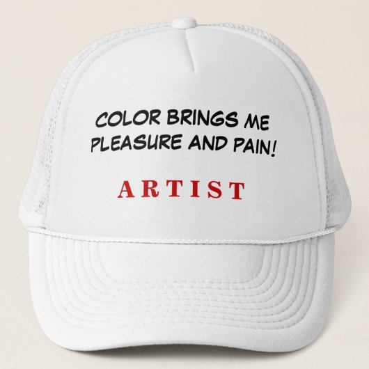 CASQUETTE CAP COULEUR PLAISIR ET DOULEUR (Devant)