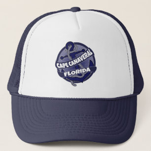 Casquette Cape Canaveral Floride ancre tourbillon camionneur