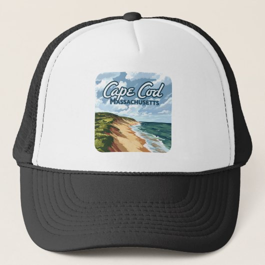 Casquette Cape Cod Beach Mer Massachusetts Bleu (Devant)