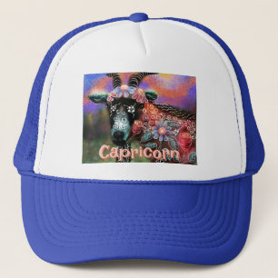 Casquette Capricorne de chèvre floral de Whimsical Personnal