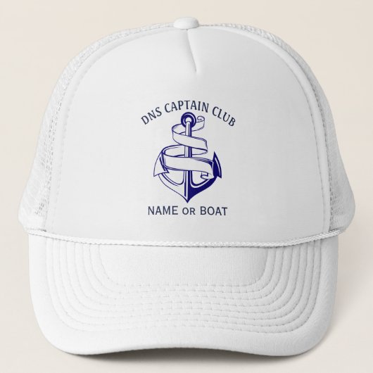 Casquette Captain Your Boat Name (Devant)