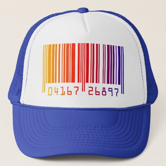 Casquette Capuchon de code-barres coloré (Devant)